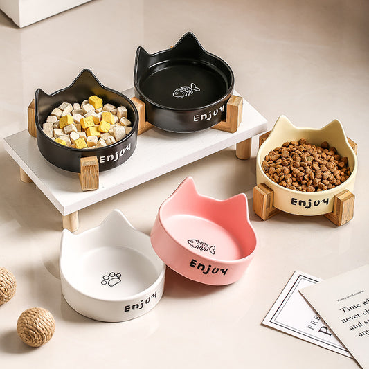 Furluxe™ 2-in-1 Cat Food Bowl Pet Water Bowl Anti-tumble