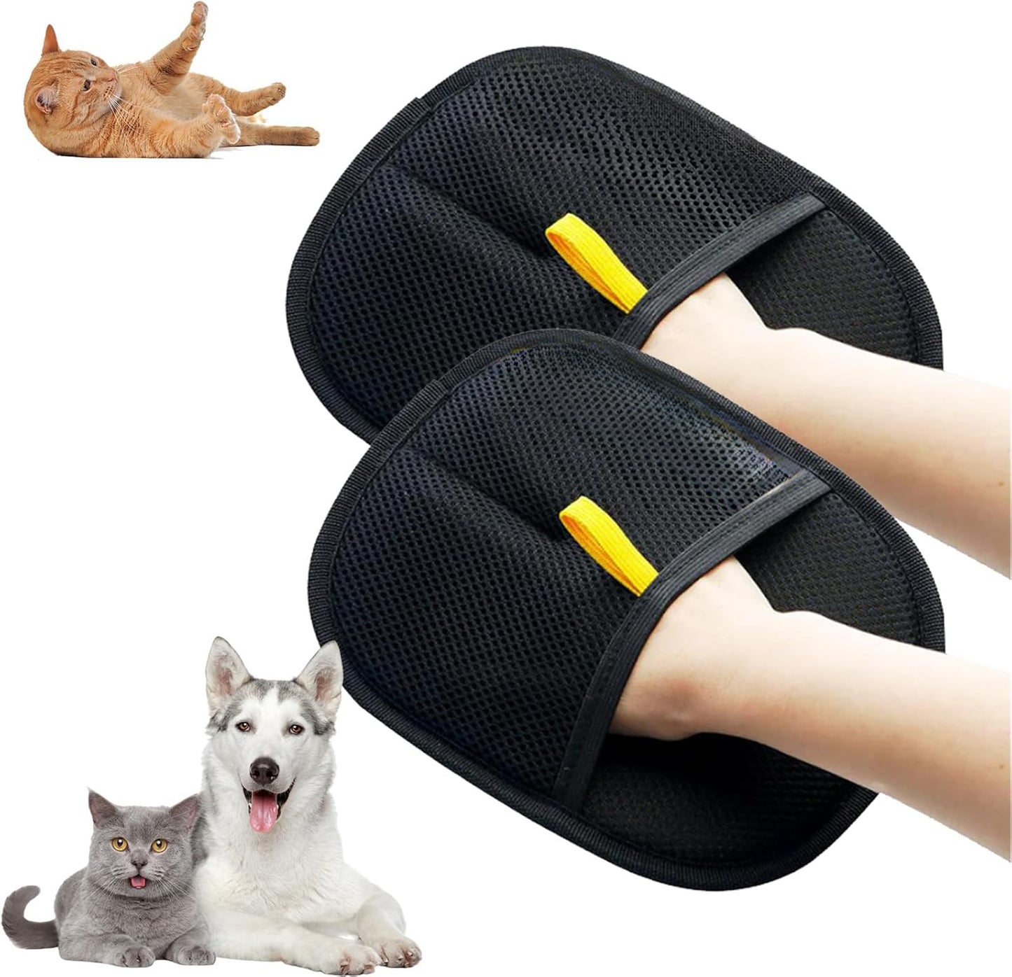 Furluxe™ Pet Electrostatic Hair Removal Gloves Two-way Bristle Remover Hair Removal Brush Sticky Hair Artifact Cat Hair Gloves Cat Hair Removal Comb